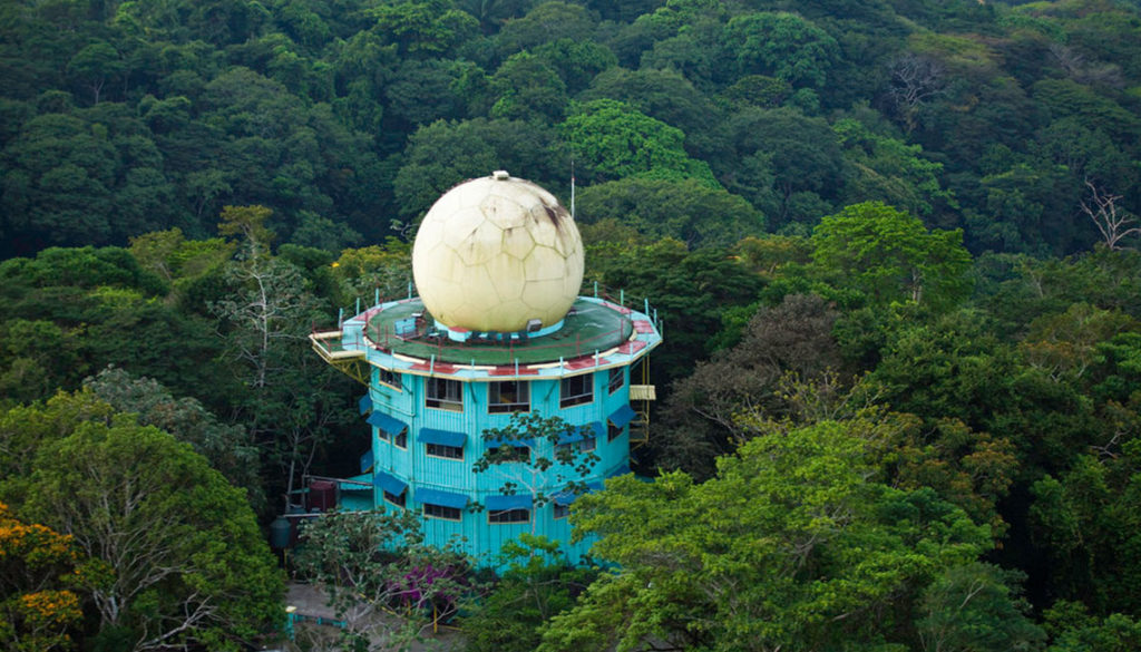 The Canopy Tower viewed from the air