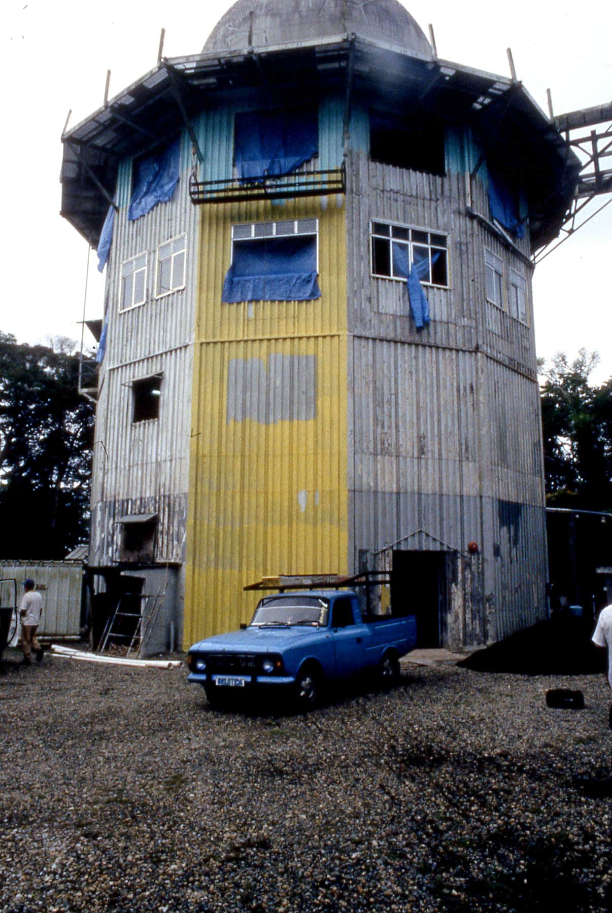 Abandoned radar tower being recycled into the Canopy Tower