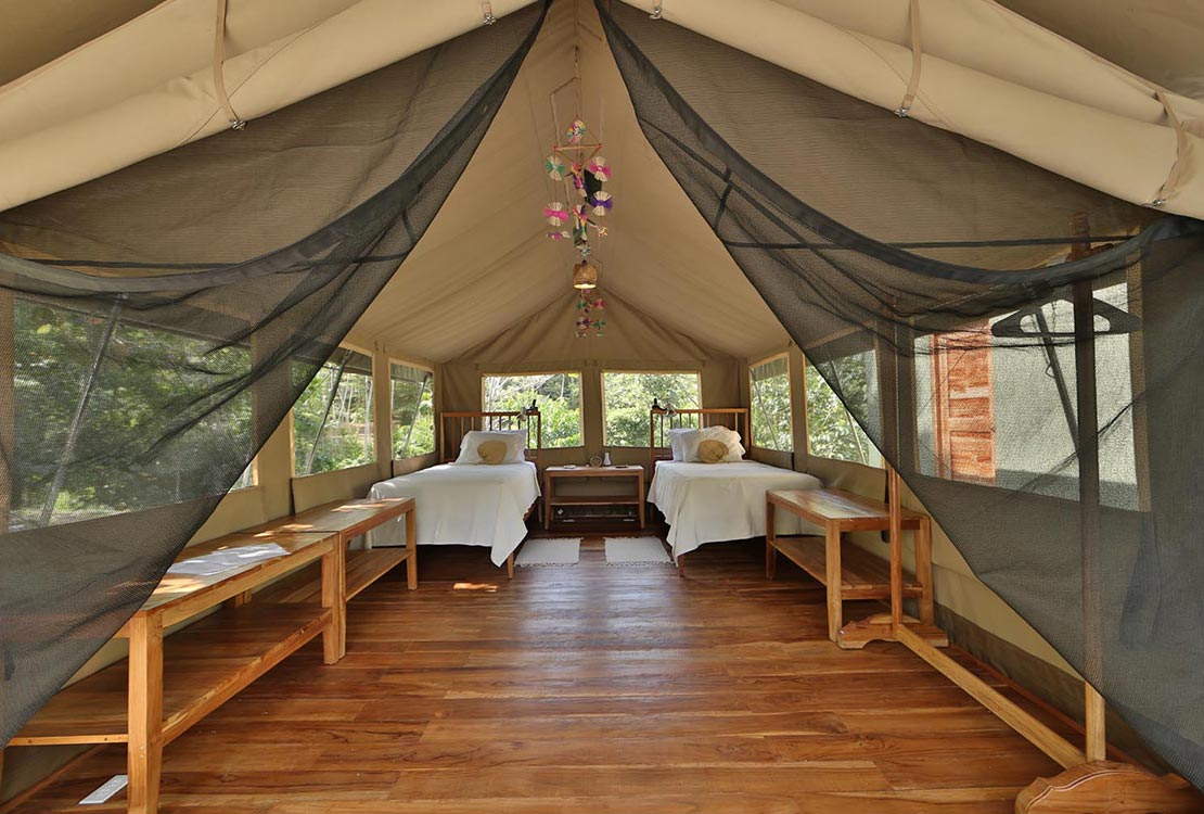 Accommodations in a Canopy Camp tent, 2 beds